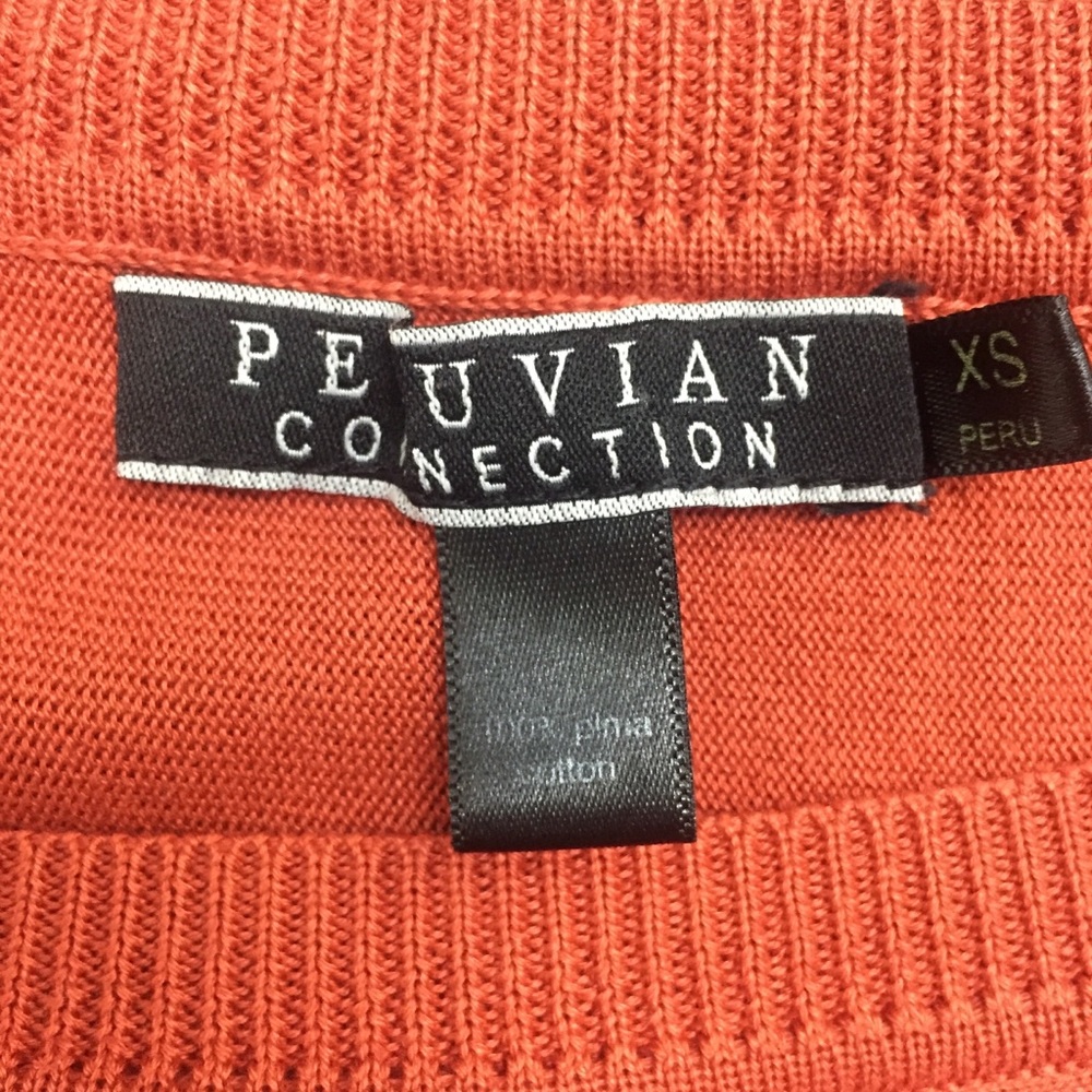Peruvian Connection Rust/Orange Knit Midi Dress - image 8
